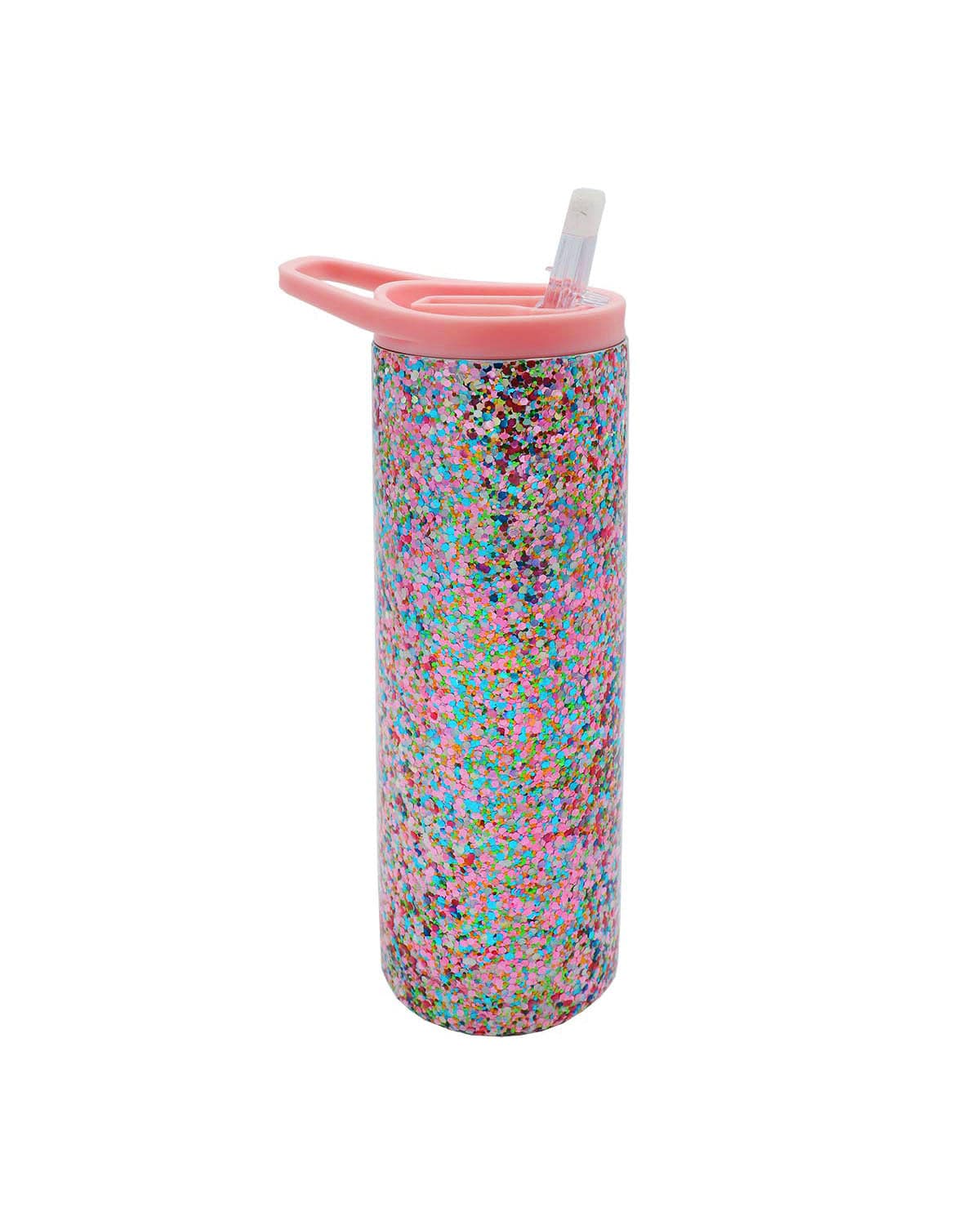 MORE SPARKLE STAINLESS SIPPER TUMBLER WITH STRAW