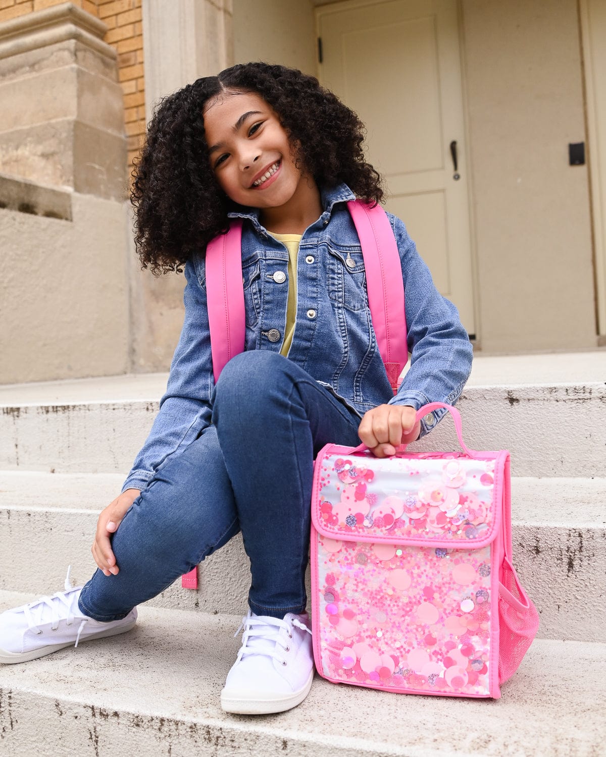 PINK PARTY CONFETTI INSULATED LUNCHBOX