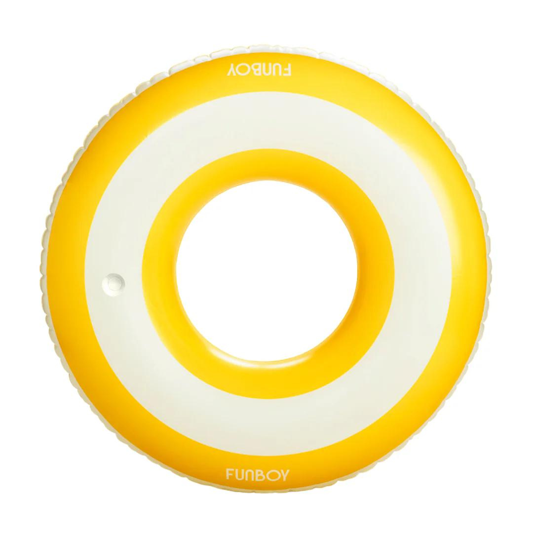 Mellow Yellow Striped Tube Float