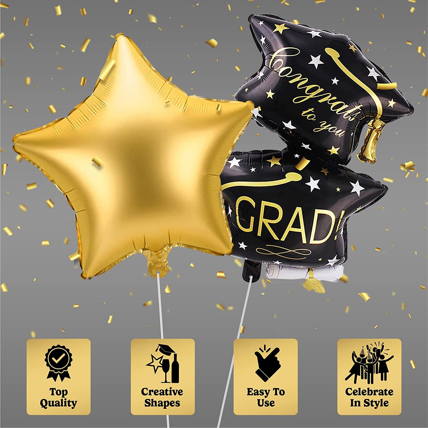 GRADUATION FOIL BALLOONS