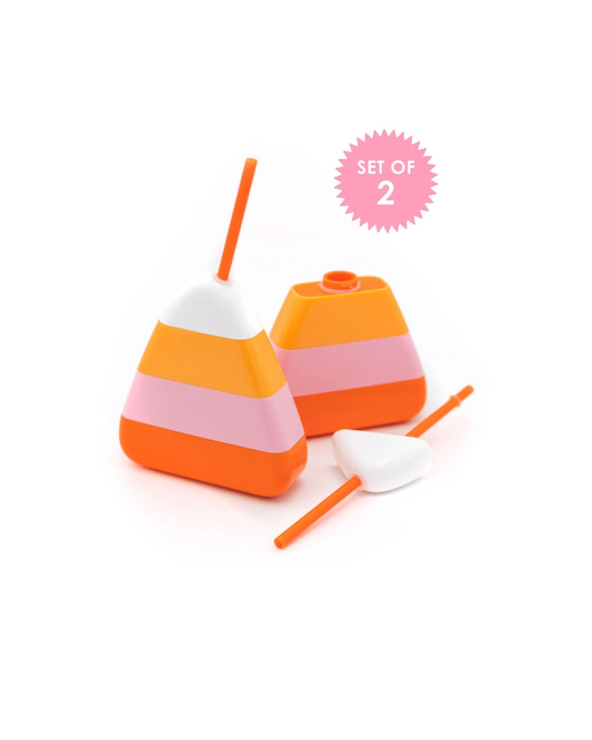 CANDY CORN SIPPER SET OF 2