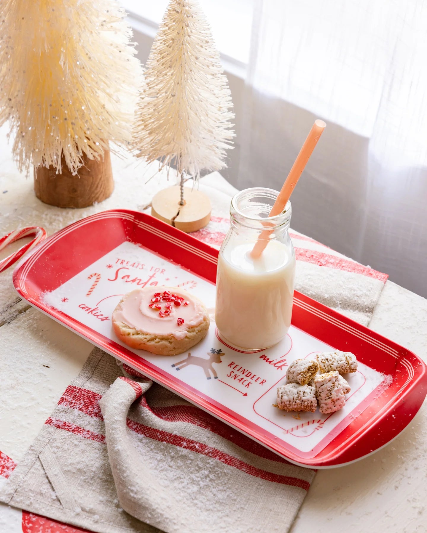 BELIEVE SANTA COOKIE MINI MELAMINE TRAY