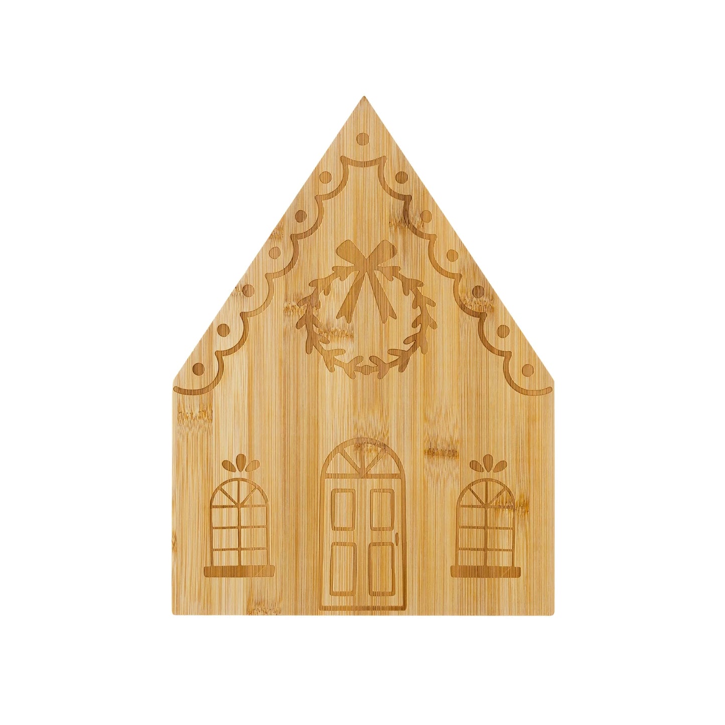 GINGERBREAD HOUSE BAMBOO CUTTING BOARD