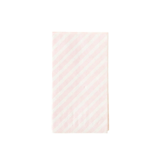 GINGERBREAD PINK STRIPE PAPER DINNER NAPKIN