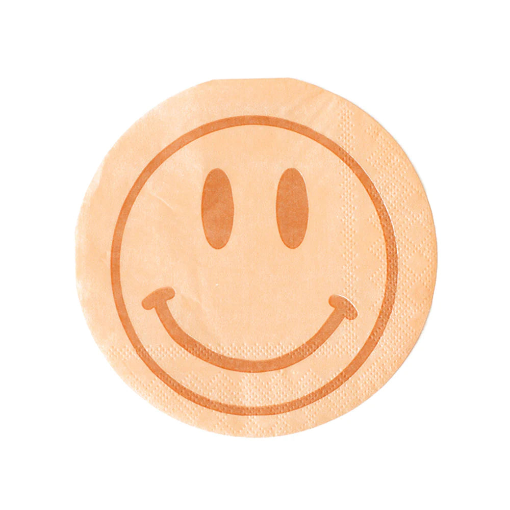 PEACE & LOVE SMILEY DESSERT NAPKINS 20CT