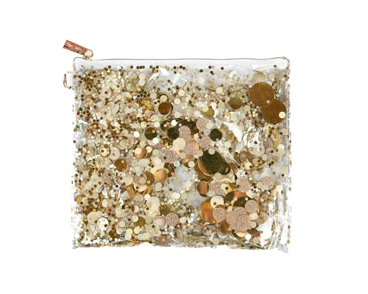 GOLD CONFETTI EVERYTHING POUCH