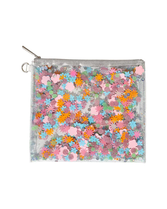 FLOWER CONFETTI EVERYTHING POUCH