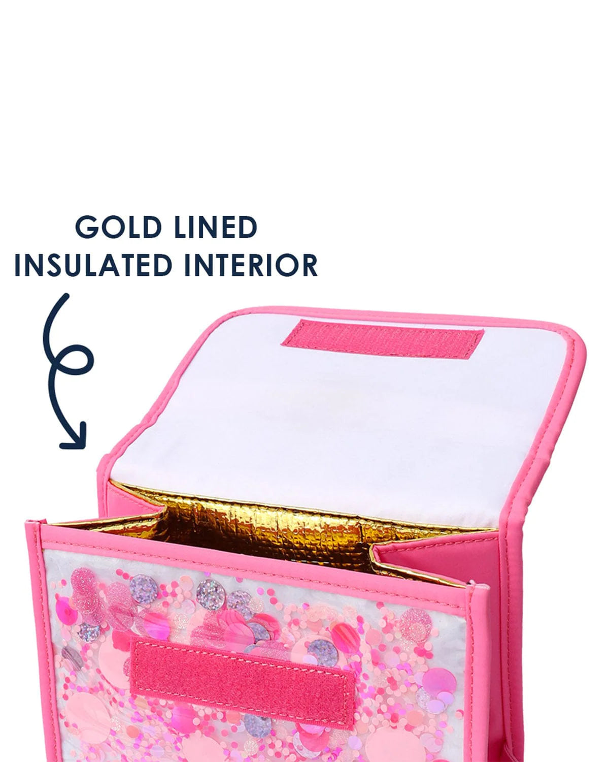 PINK PARTY CONFETTI INSULATED LUNCHBOX