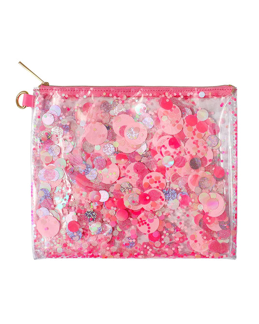 PINK PARTY CONFETTI EVERYTHING POUCH