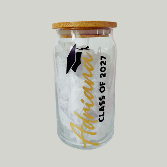 PERSONALIZED GLASS CAN