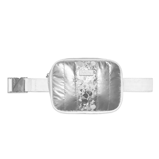 SNOW MUCH FUN CONFETTI PUFFER BELT BAG