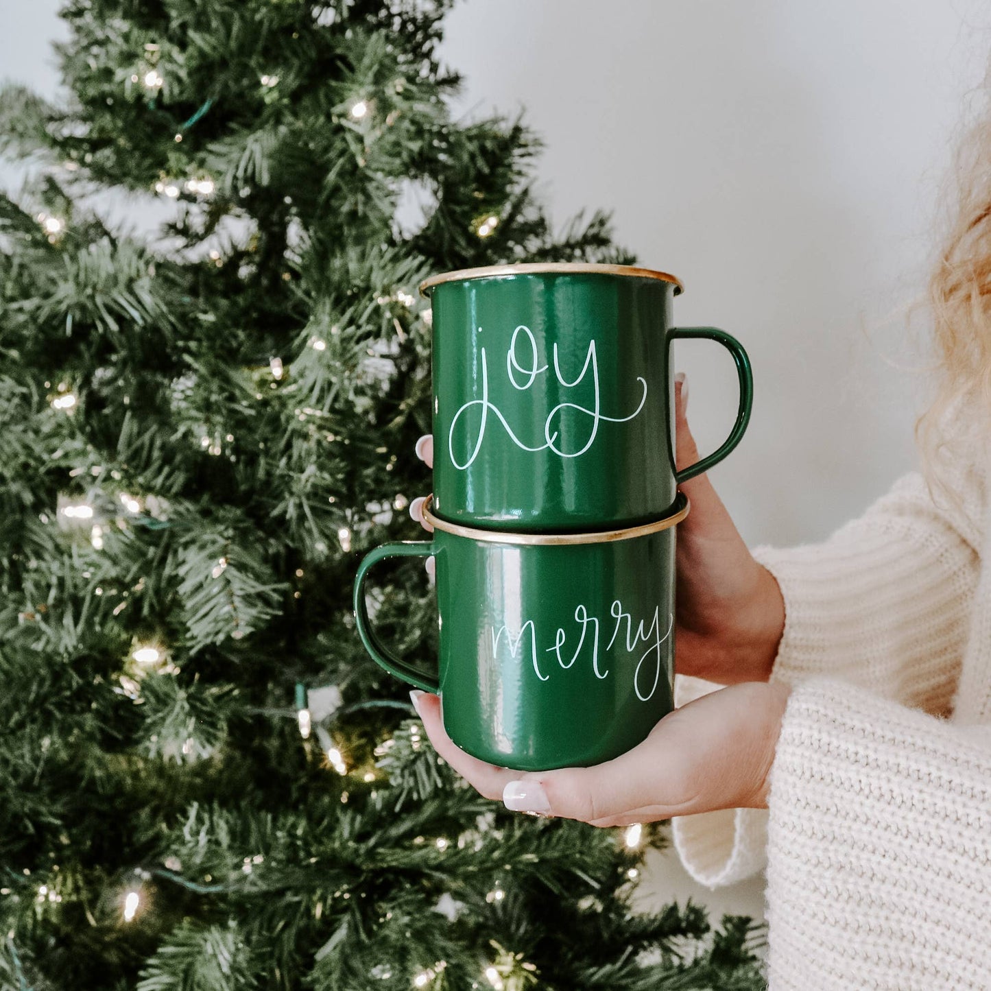 MERRY - GREEN CAMPFIRE COFFEE MUG