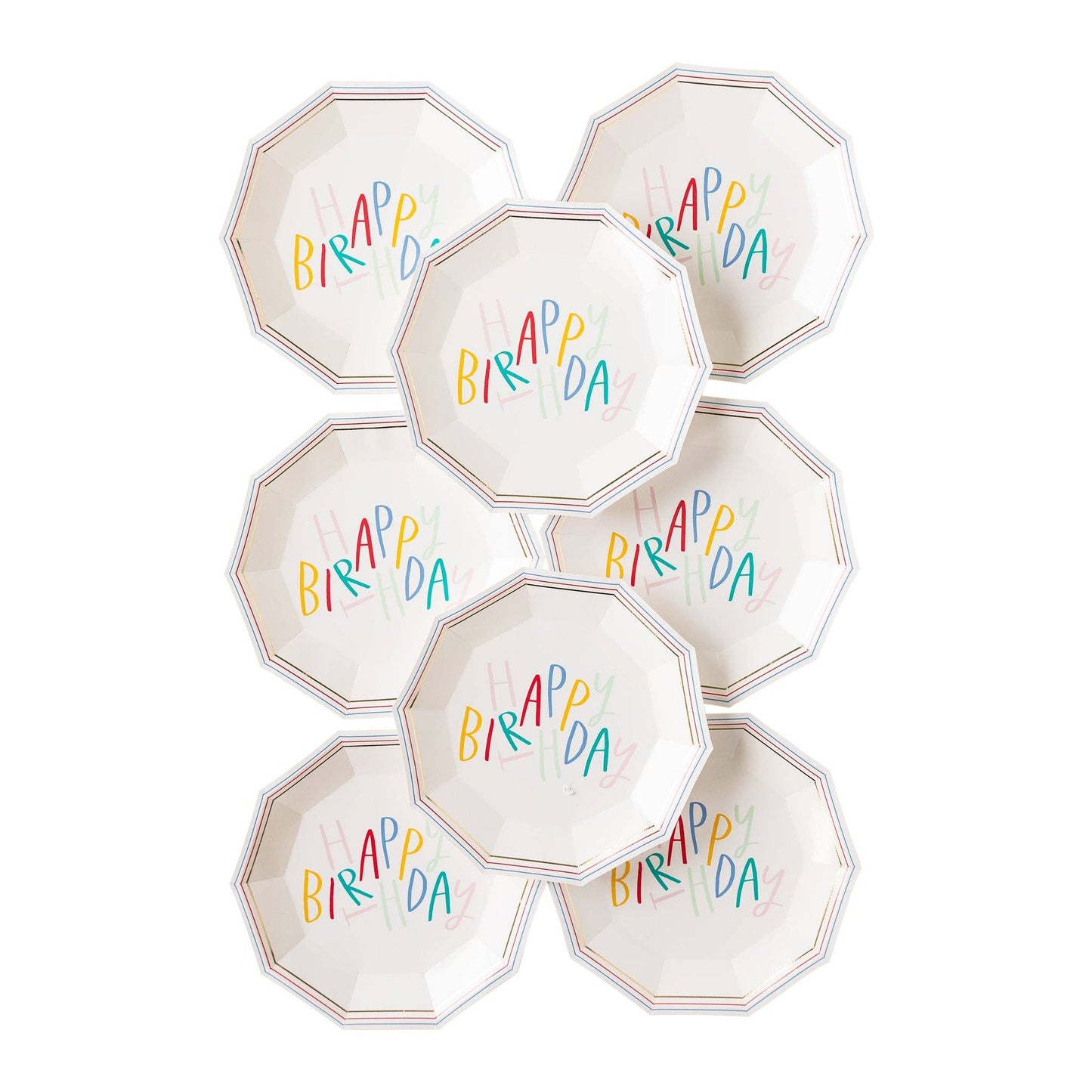 OUI PARTY BIRTHDAY HEXAGON PAPER PLATE