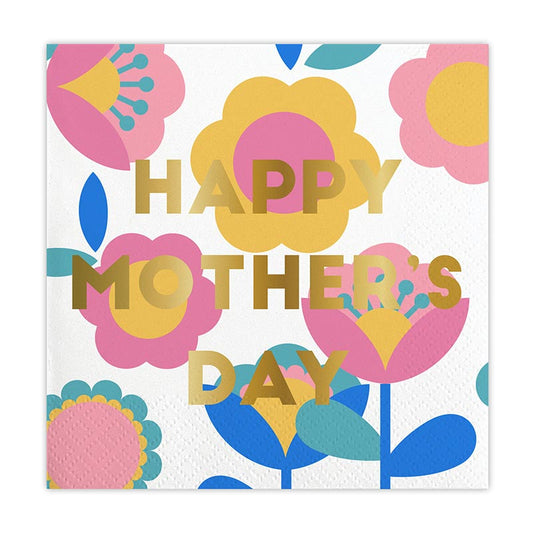 Happy Mother's Day Tulip - Foil Beverage Napkins