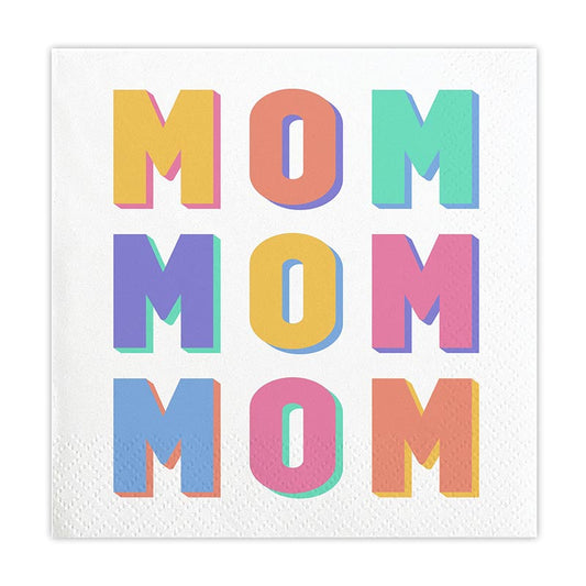 Mom Mom Mom - Beverage Napkins