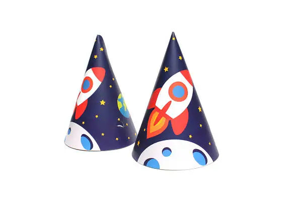 Trip To The Moon - Party Hats, 12pk