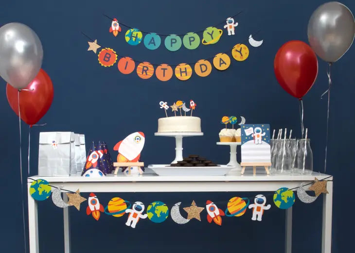 Trip To The Moon - Birthday Banner