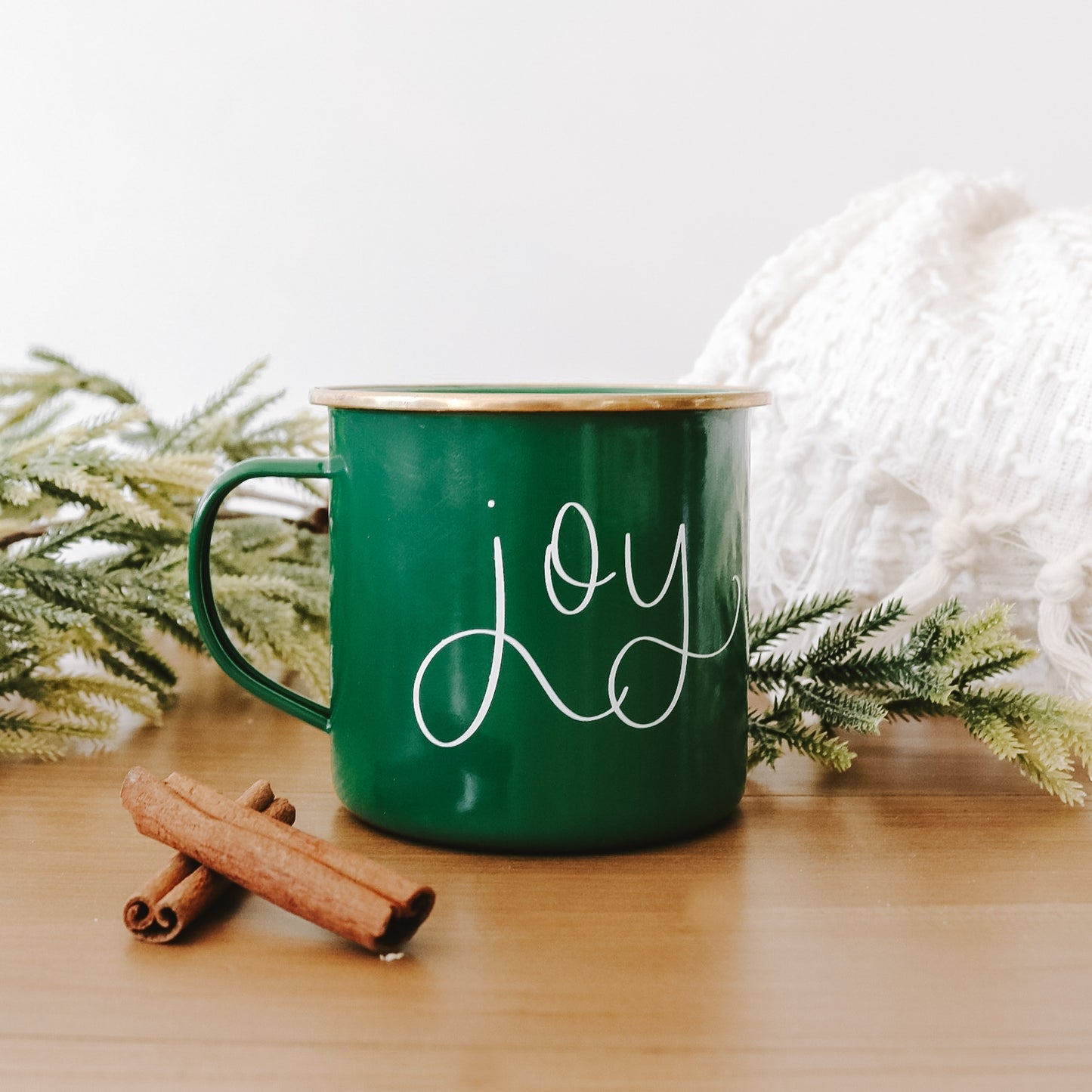 JOY - GREEN CAMPFIRE COFFEE MUG