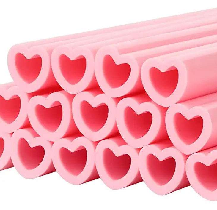 MATTE PINK TUMBLER PINK HEART STRAW