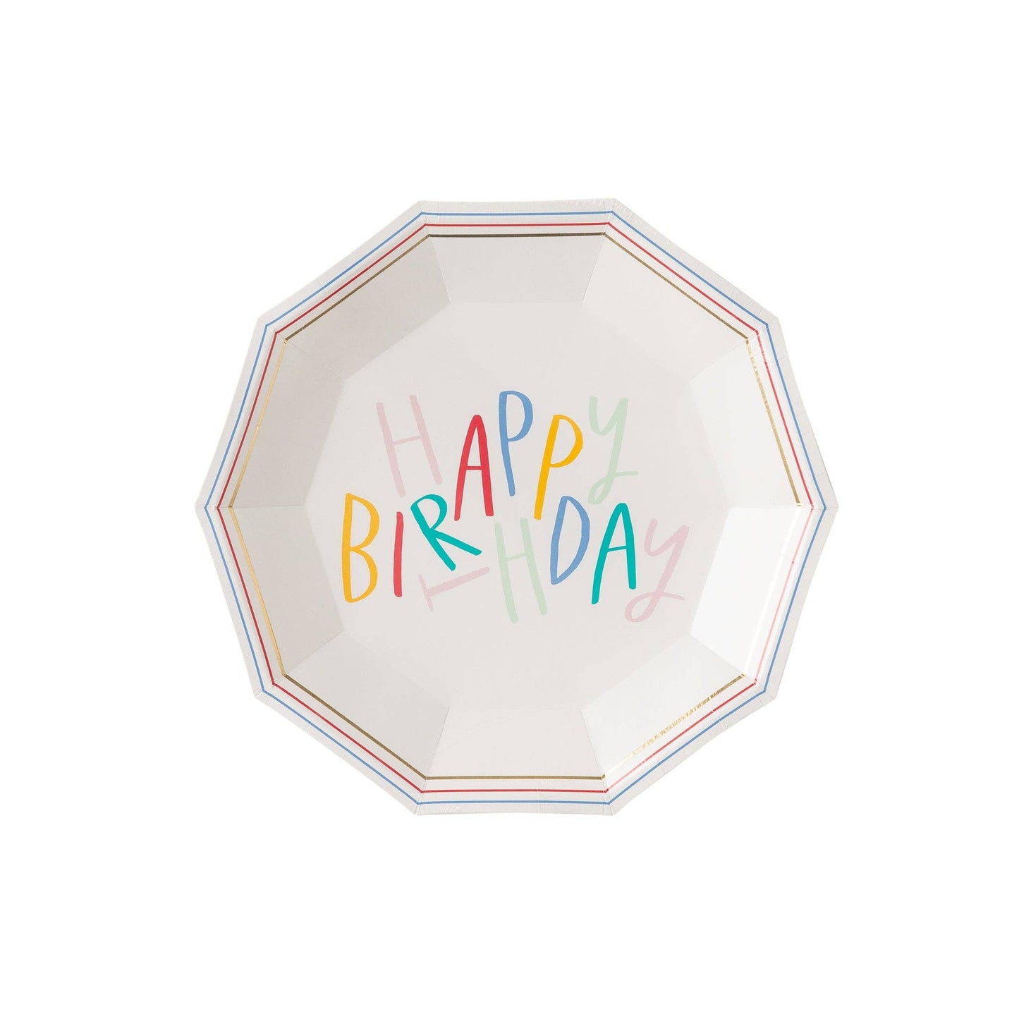 OUI PARTY BIRTHDAY HEXAGON PAPER PLATE