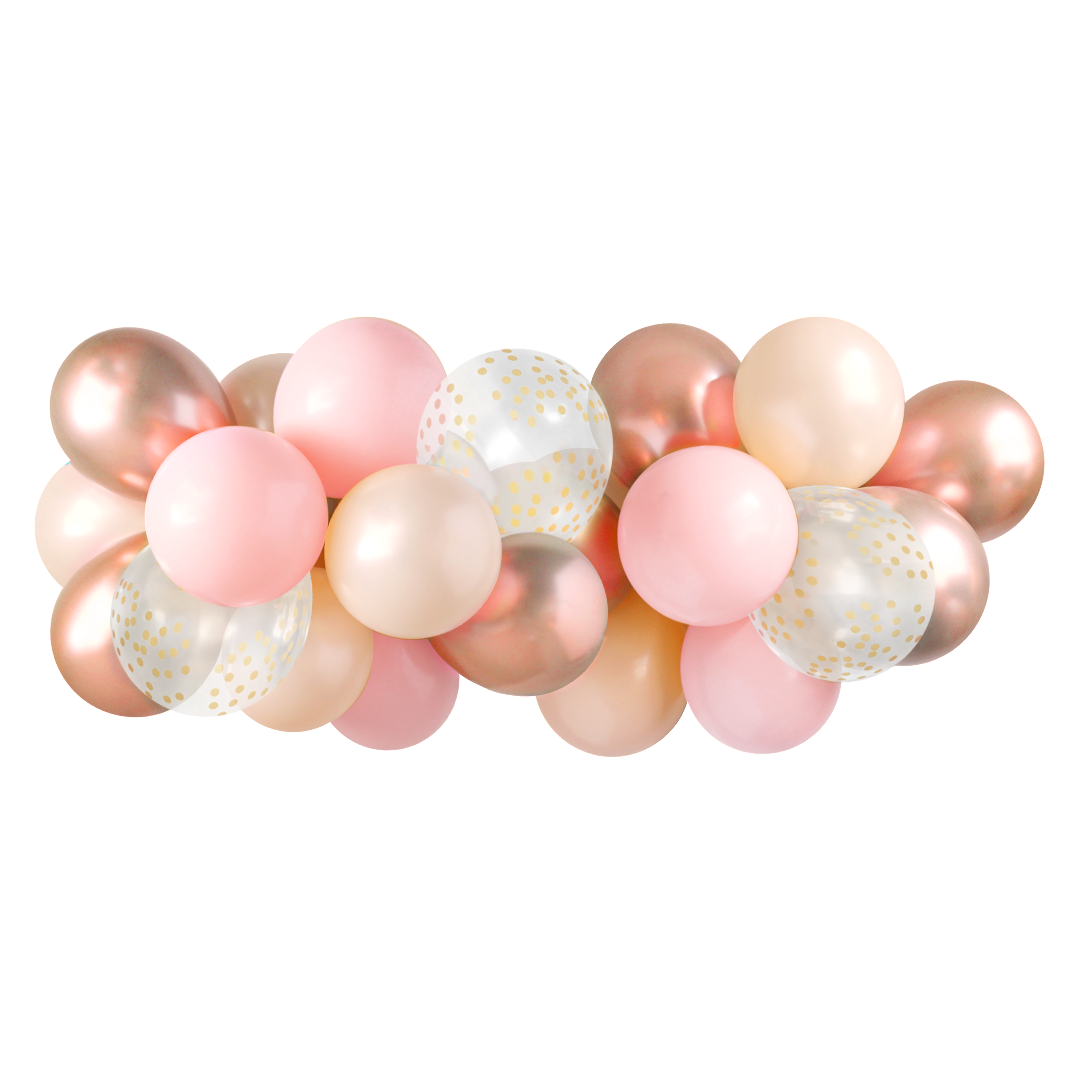 Balloon Garland - Pink and Rose Gold