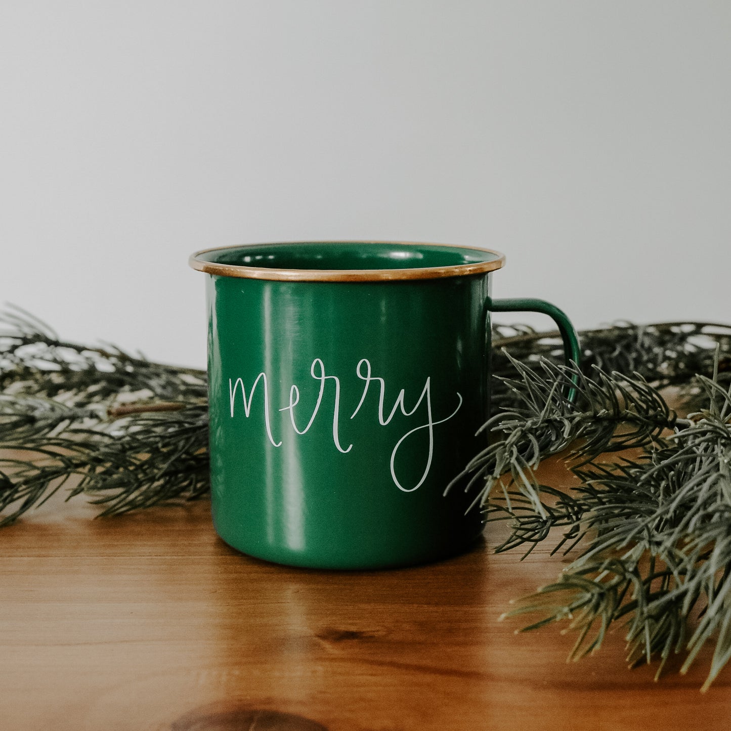 MERRY - GREEN CAMPFIRE COFFEE MUG