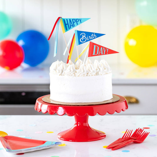 Blue Birthday Cake Toppers