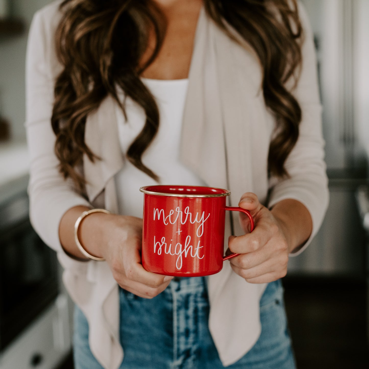 MEERY AND BRIGHT - RED CAMPFIRE COFFEE MUG