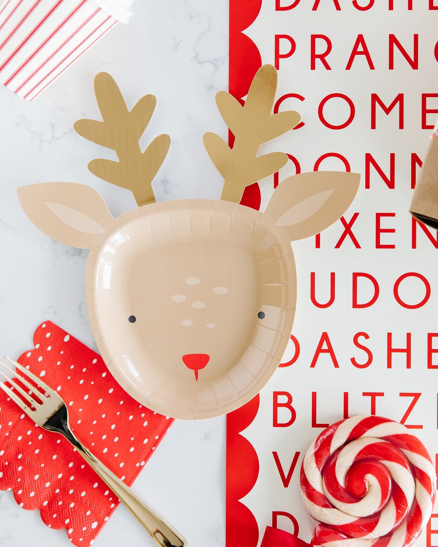 DEAR RUDOLPH REINDEER PLATE