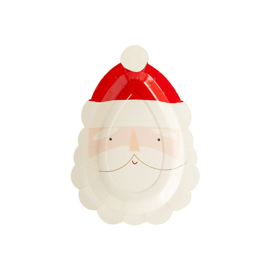 BELIEVE SANTA FACE SHAPED PLATE