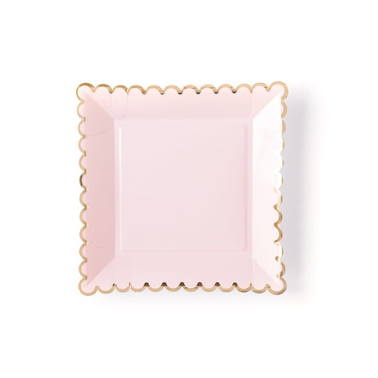 BLUSH SCALLOPED PLATES