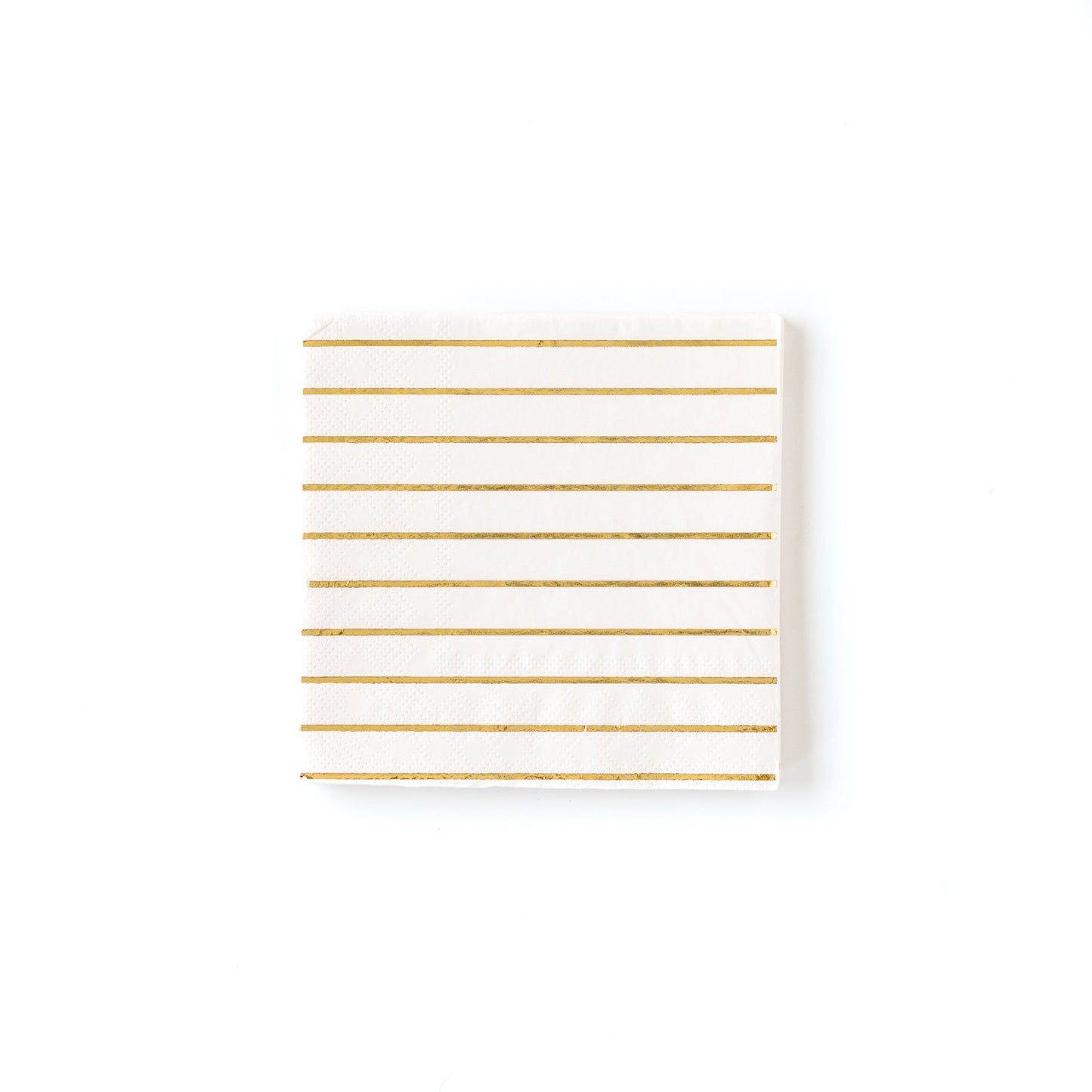 CREAM STRIPED COCKTAIL NAPKINS