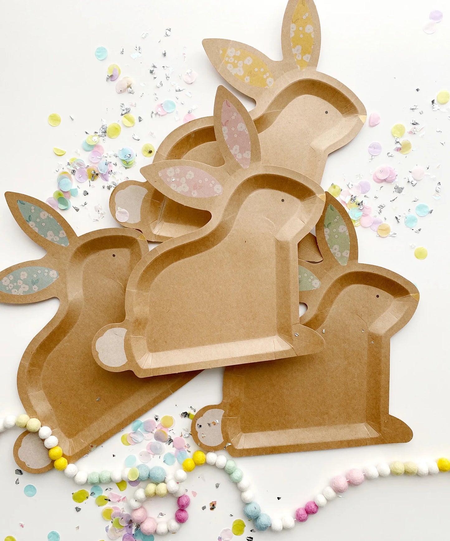 KRAFT BUNNY SHAPED PLATE SET