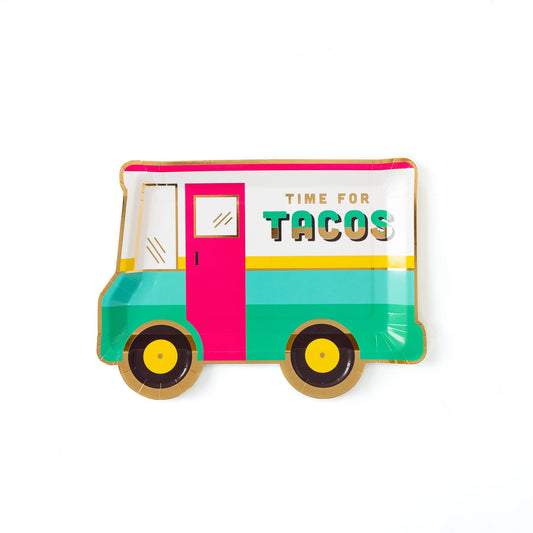 9" TACO TRUCK SHAPED PAPER PLATE