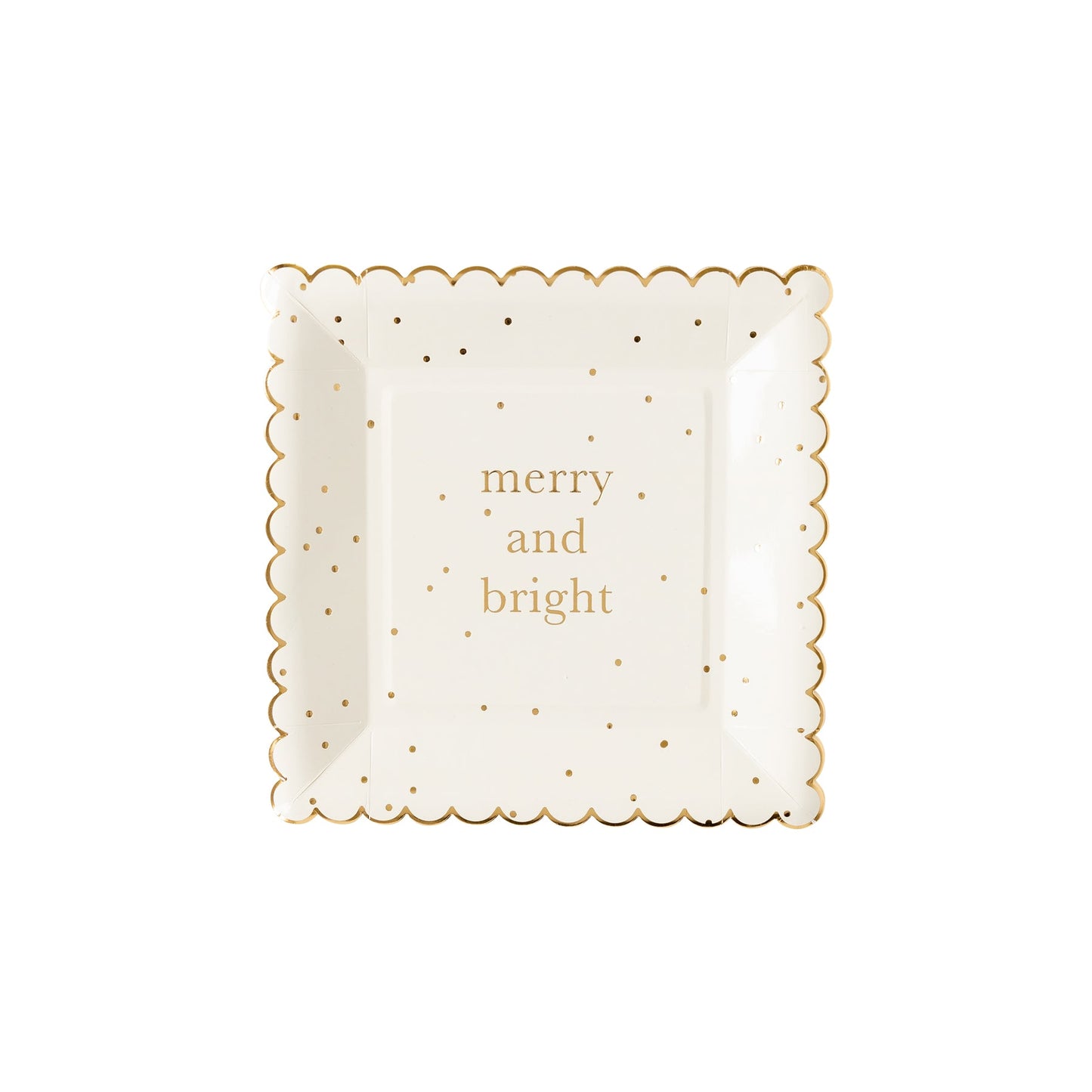 GOLDEN HOLIDAY MERRY & BRIGHT PLATE