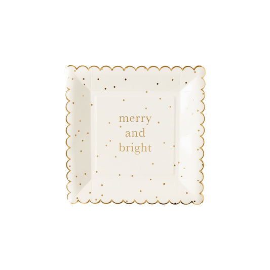 GOLDEN HOLIDAY MERRY & BRIGHT PLATE