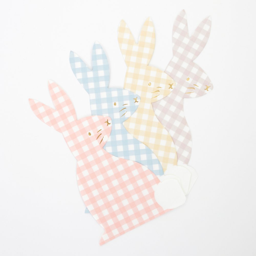 Gingham Bunny Napkins (set of 16)