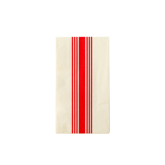 HAMPTONS RED STRIPE PAPER GUEST TOWEL