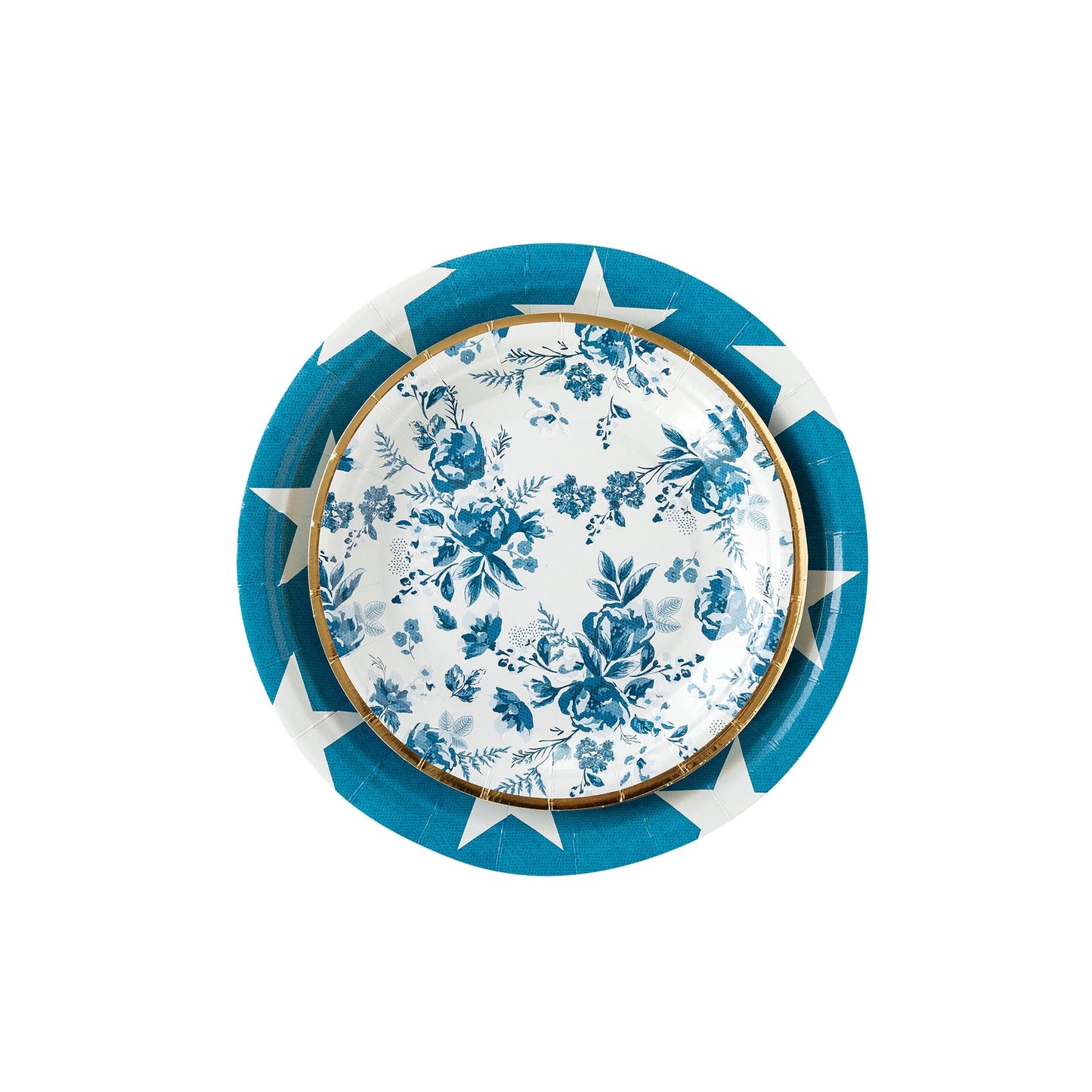 HAMPTONS NAVY FLORAL PAPER PLATE