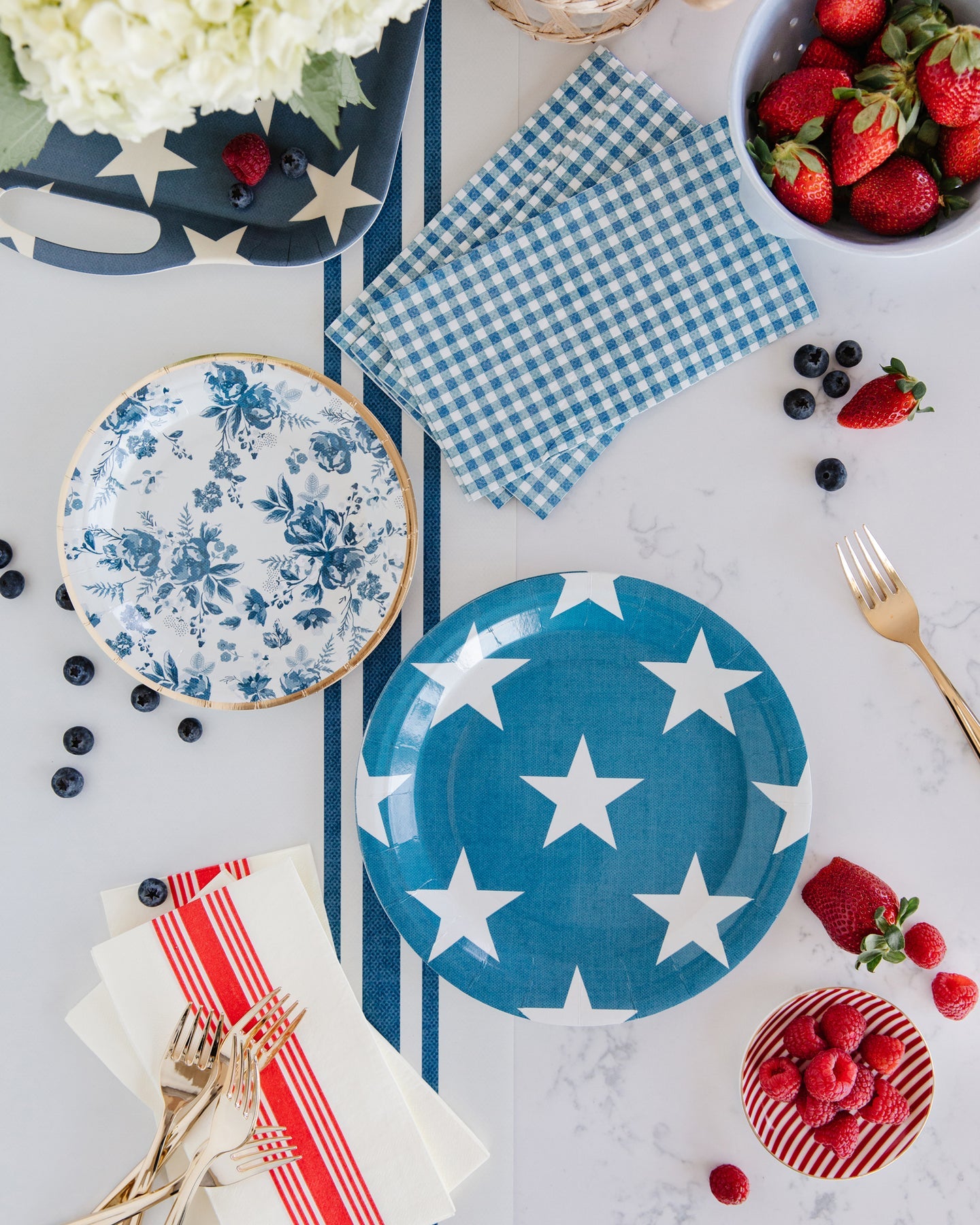 HAMPTONS NAVY STAR PAPER PLATE