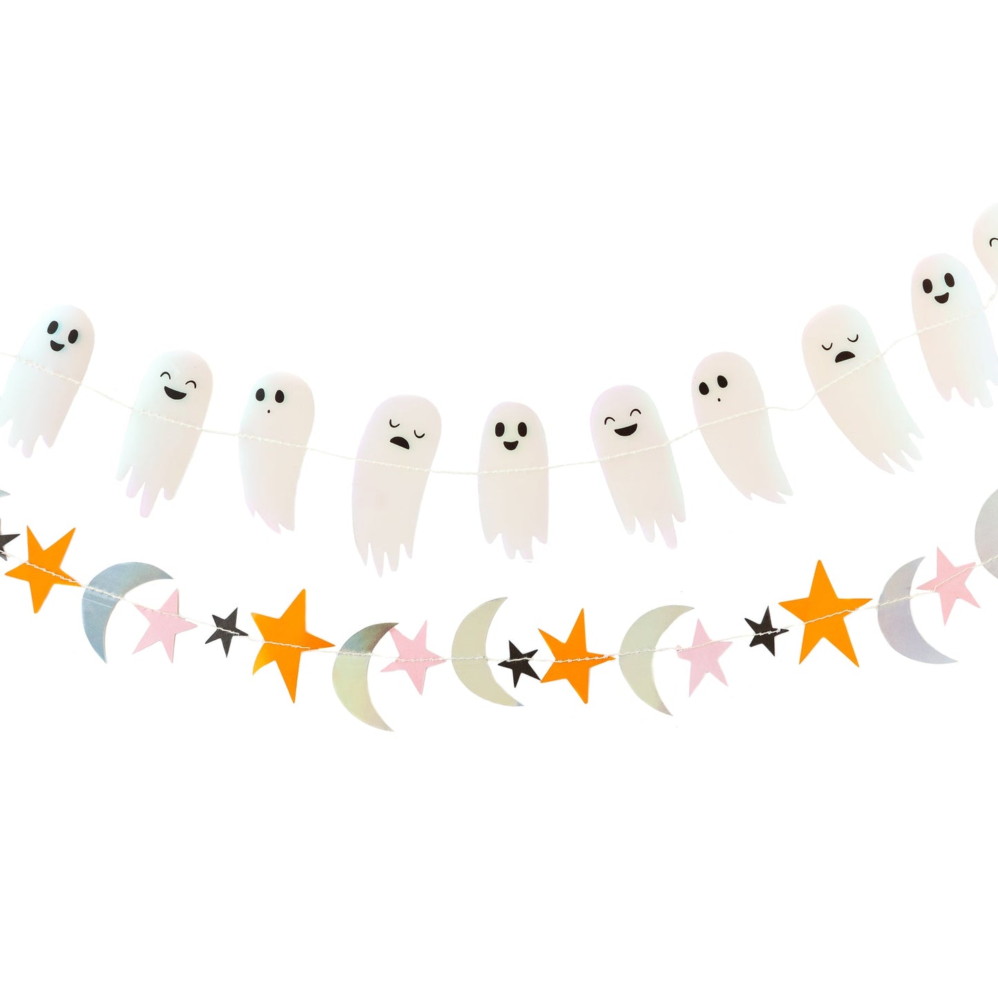 HAPPY HAUNTING IRIDESCENT MINI BANNER SET