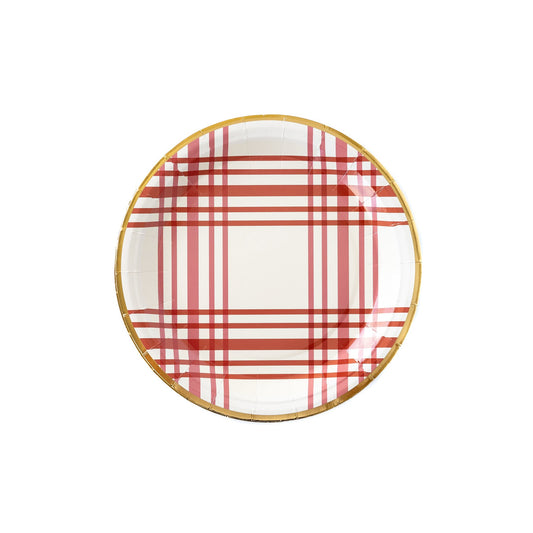 HARVEST PLAID 9" ROUND PLATE