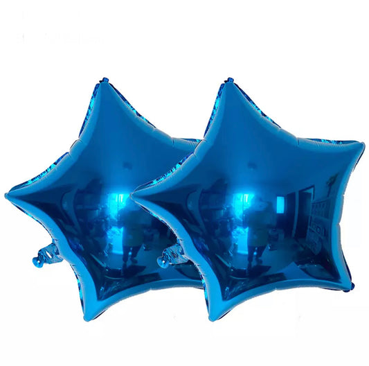 Blue Star Foil Balloon (2pcs)