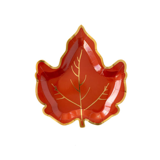 MAPLE LEAF SHAPED 7" PLATE