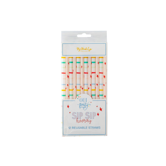 OUI PARTY BIRTHDAY STRAWS