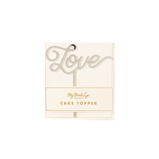 BASIC LOVE CAKE TOPPER - SILVER