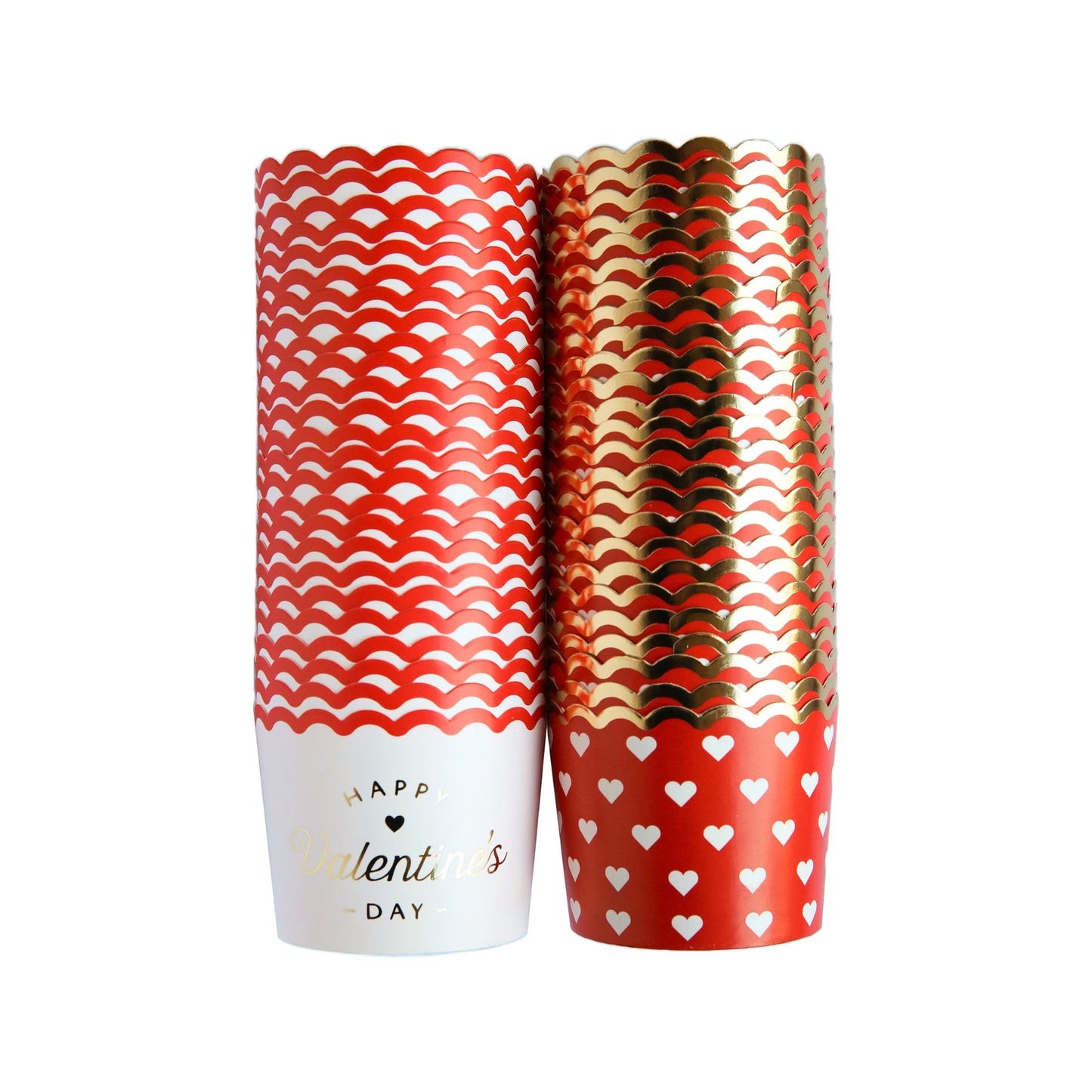 FOILED HEARTS 5 OZ FOOD CUPS (50 CT)