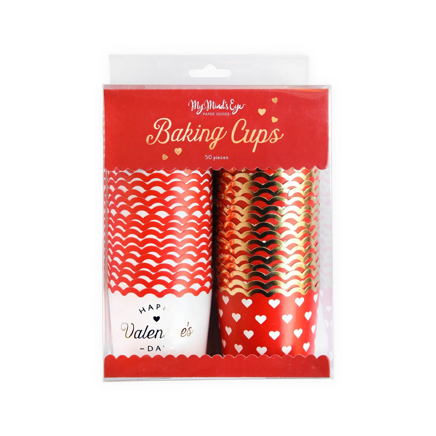 FOILED HEARTS 5 OZ FOOD CUPS (50 CT)