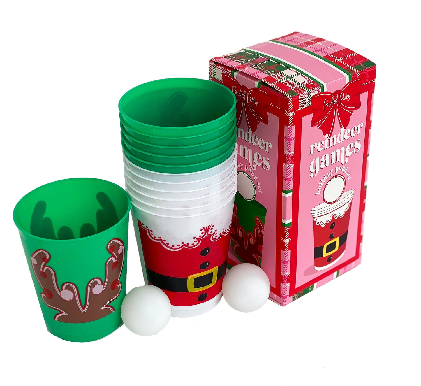 REINDEER GAMES HOLIDAY PONG SET