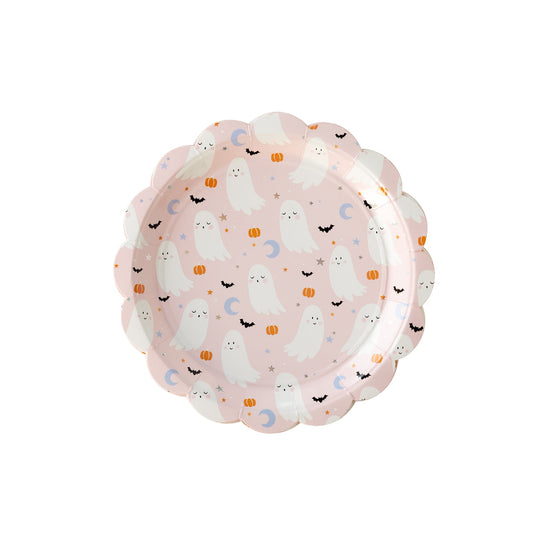 TRICK OR TREAT ICON SCALLOPED PLATE